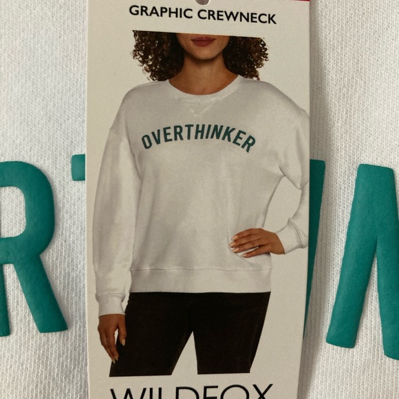White 'Overthinker' Sweatshirt - Picture 6 of 8